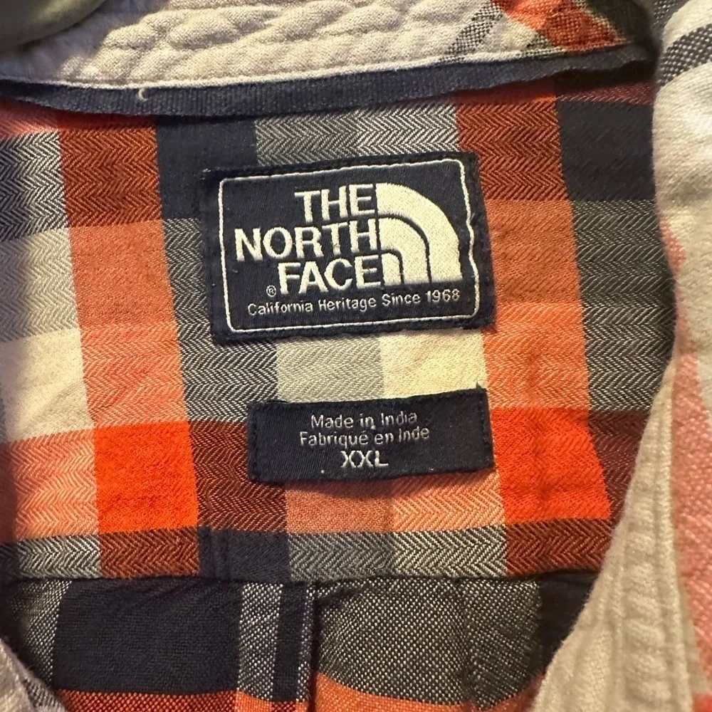The North Face men's plaid shirt XXL 100% Cotton Outdoorsy‎